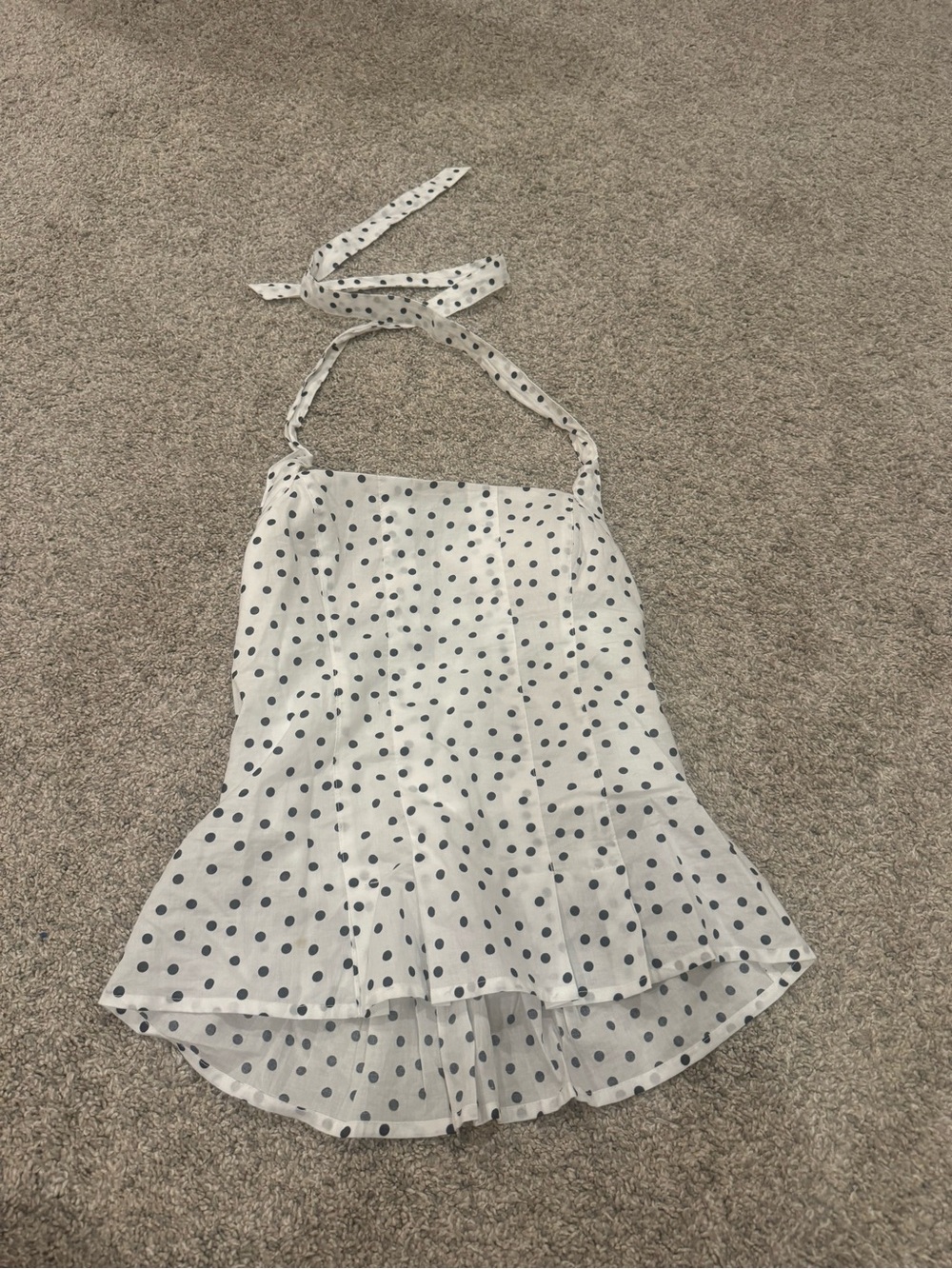 Hollister White Polka Dot Halter Cami